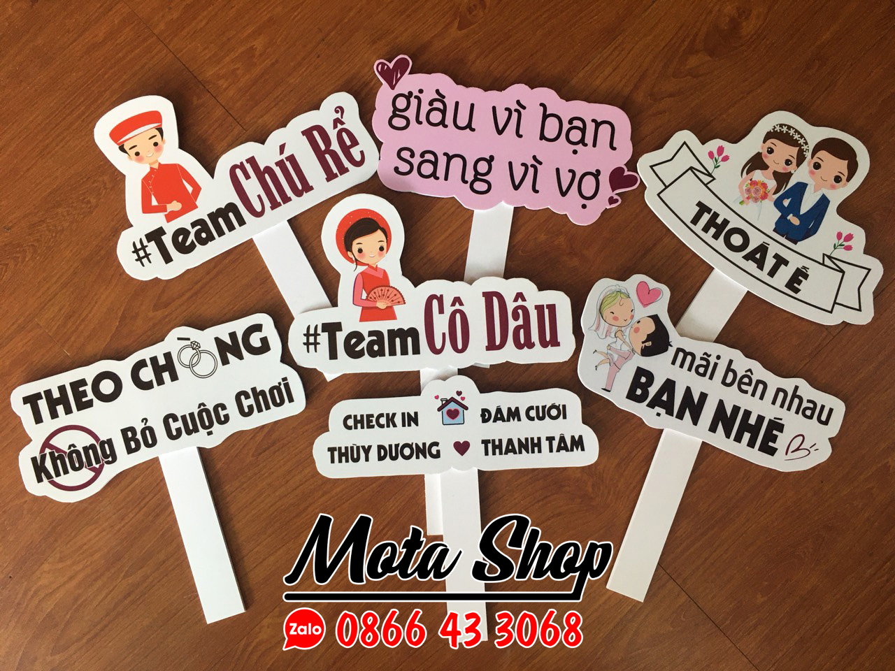 Bộ Hastag cầm tay chụp ảnh đám cưới, sự kiện thiết kế theo yêu cầu