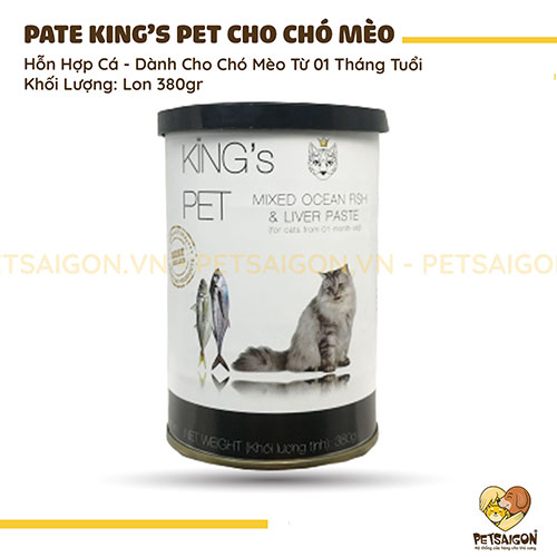 Pate king's pet cho chó mèo - 380g