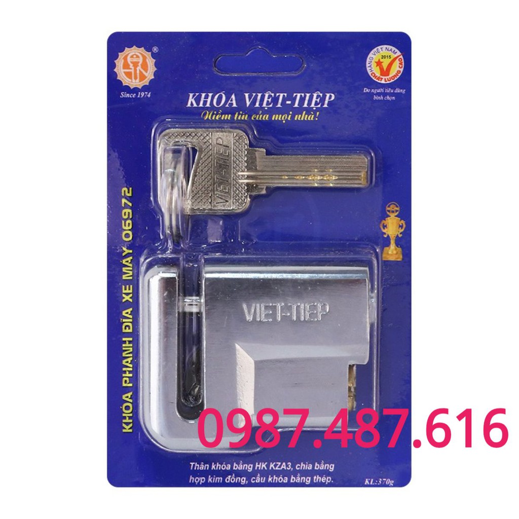 Khoá đĩa xe máy Việt Tiệp 06972 CHÍNH HÃNG .Chính hãng.