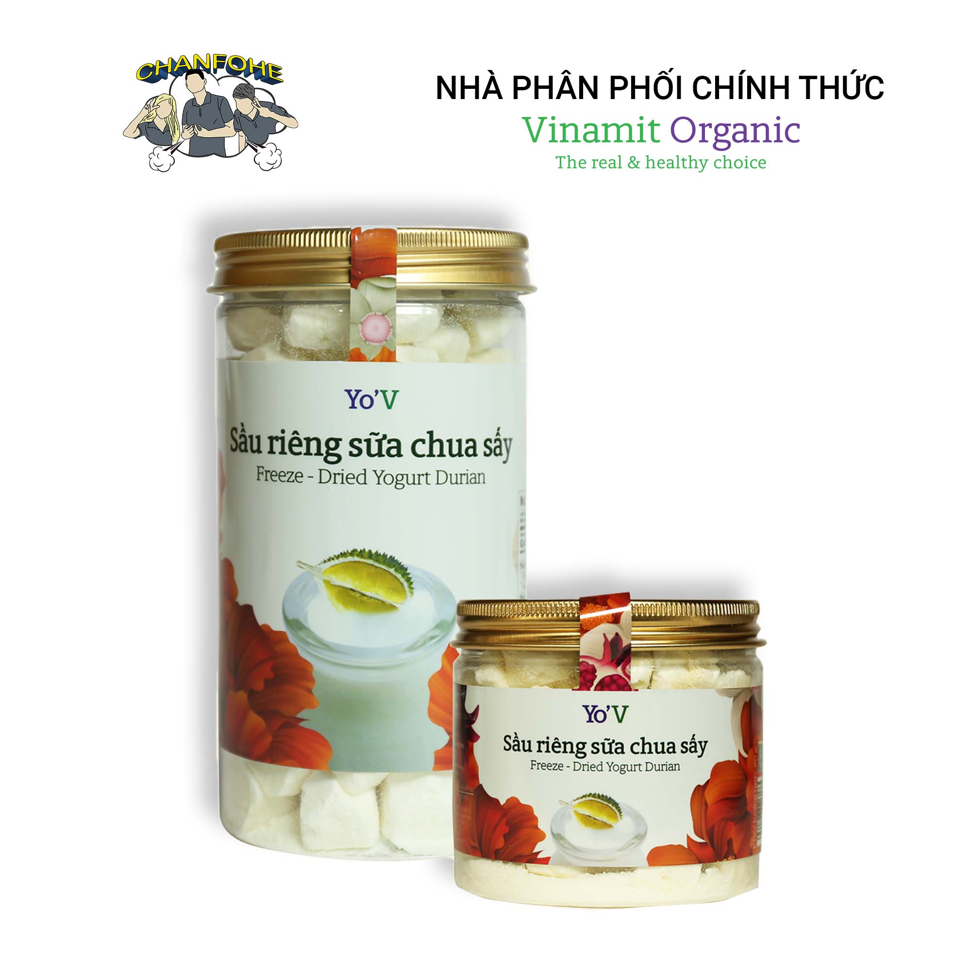 Sữa chua sấy yov sầu riêng vinamit lon 60g/90g