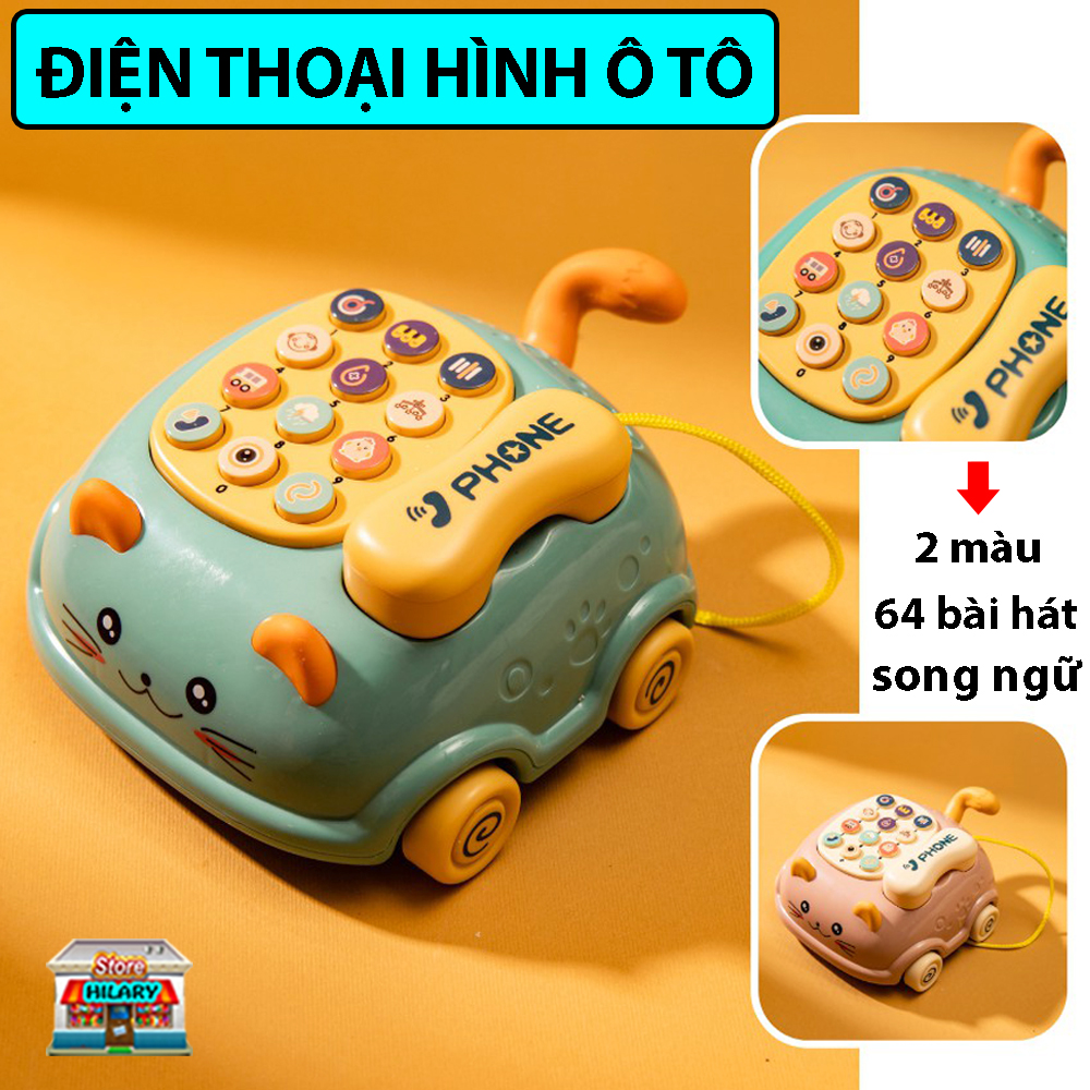 [ SONG NGỮ ] Đồ Chơi Trẻ Em - Điện Thoại Đồ Chơi CÓ NHẠC VÀ ĐÈN , Xe Điện Thoại Đồ Chơi , Đồ Chơi Xe Điện Thoại , Đồ Chơi Cho Bé , Đồ Chơi Cho Bé Trai , Đồ Chơi Cho Bé Gái ( MÀU NGẪU NHIÊN )