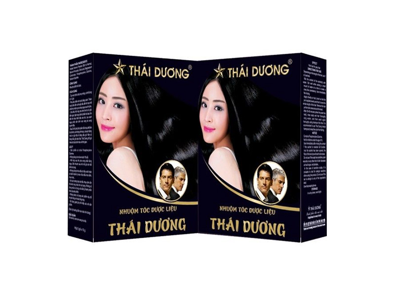 Nhuộm tóc bạc thành tóc đen bóng tự nhiên, độ bền màu cao trên 1 tháng, thảo dược tự nhiên tạo hương thơm nhẹ nhàng, cảm giác thư giãn sau khi nhuộm NHUỘM TÓC THÁI DƯƠNG với chiết xuất từ lá Hen - Gói 10g