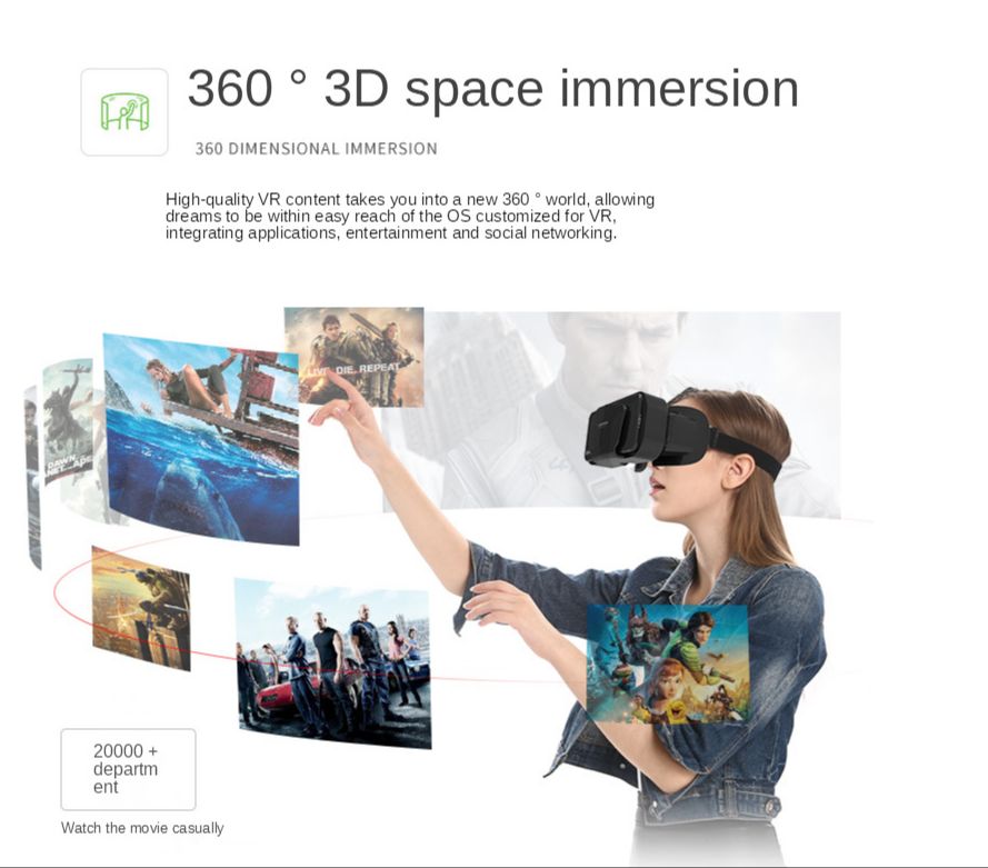 Kính thực tế ảo 3D VR Shinecon Vinetteam G10 cho điện thoại Androi ,ios 4.7 7inch