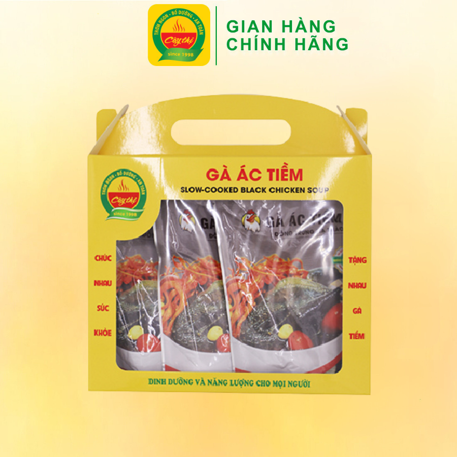 Combo 03 Gà Ác Tiềm Đông Trùng Hạ Thảo Cây Thị (Mở gói ăn ngay)