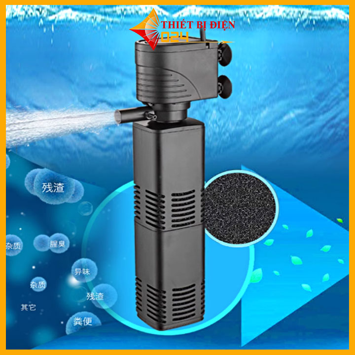 Máy lọc nước thiết kế 3 trong 1 cho bể cá lọc nước tạo oxy