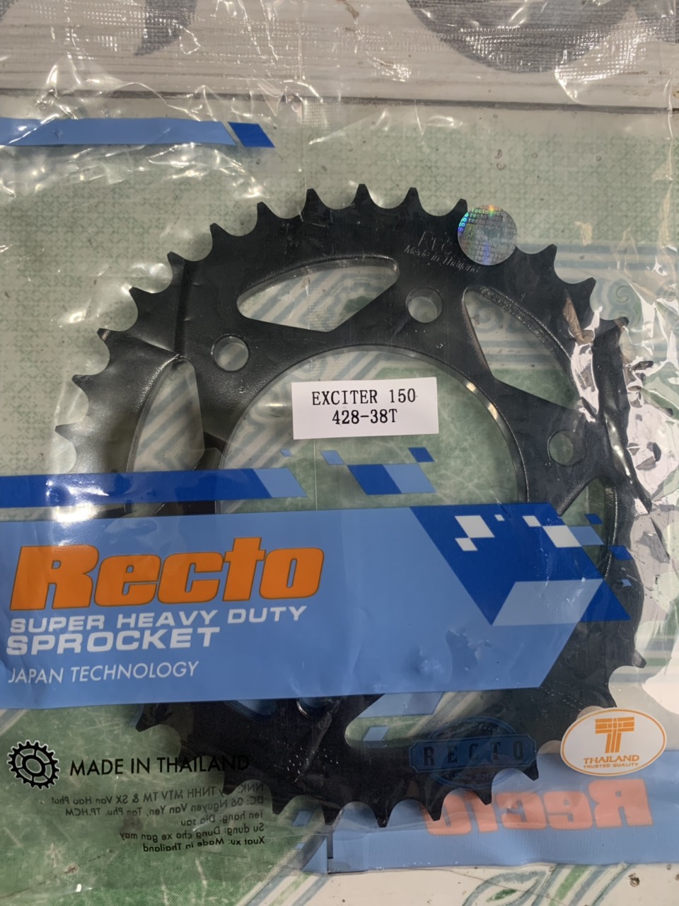 Dĩa 38T xe exciter 150 hiệu recto