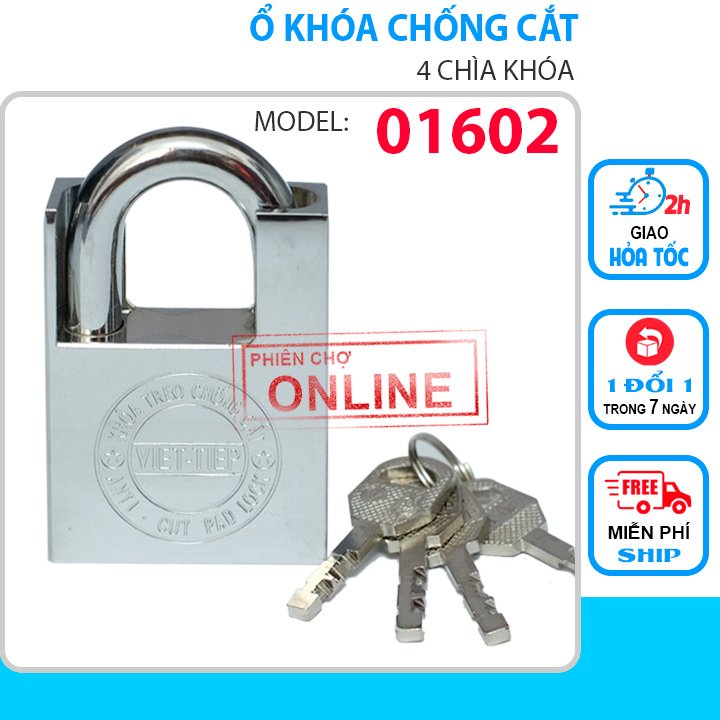 Ổ khóa chống cắt việt tiệp loại lớn 60mm-01602