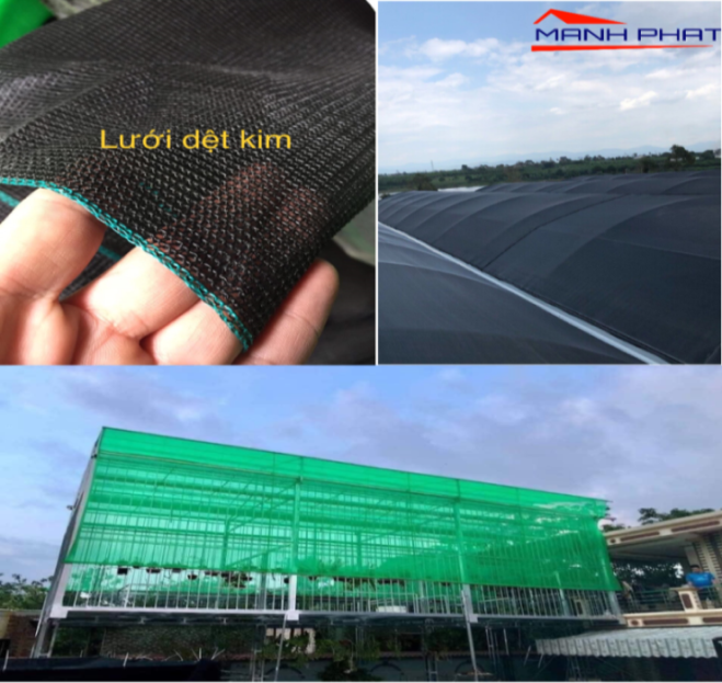 Lưới che nắng dệt kim Đài Loan 2m x 6 m Mạnh Phát khổ rộng 2m
