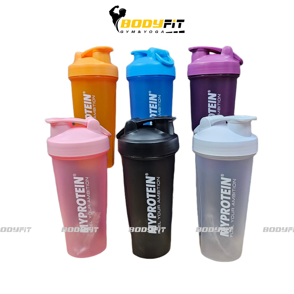 Bình nước tập gym , bình lắc thể thao myprotein 700ml có lò xo lắc shaker