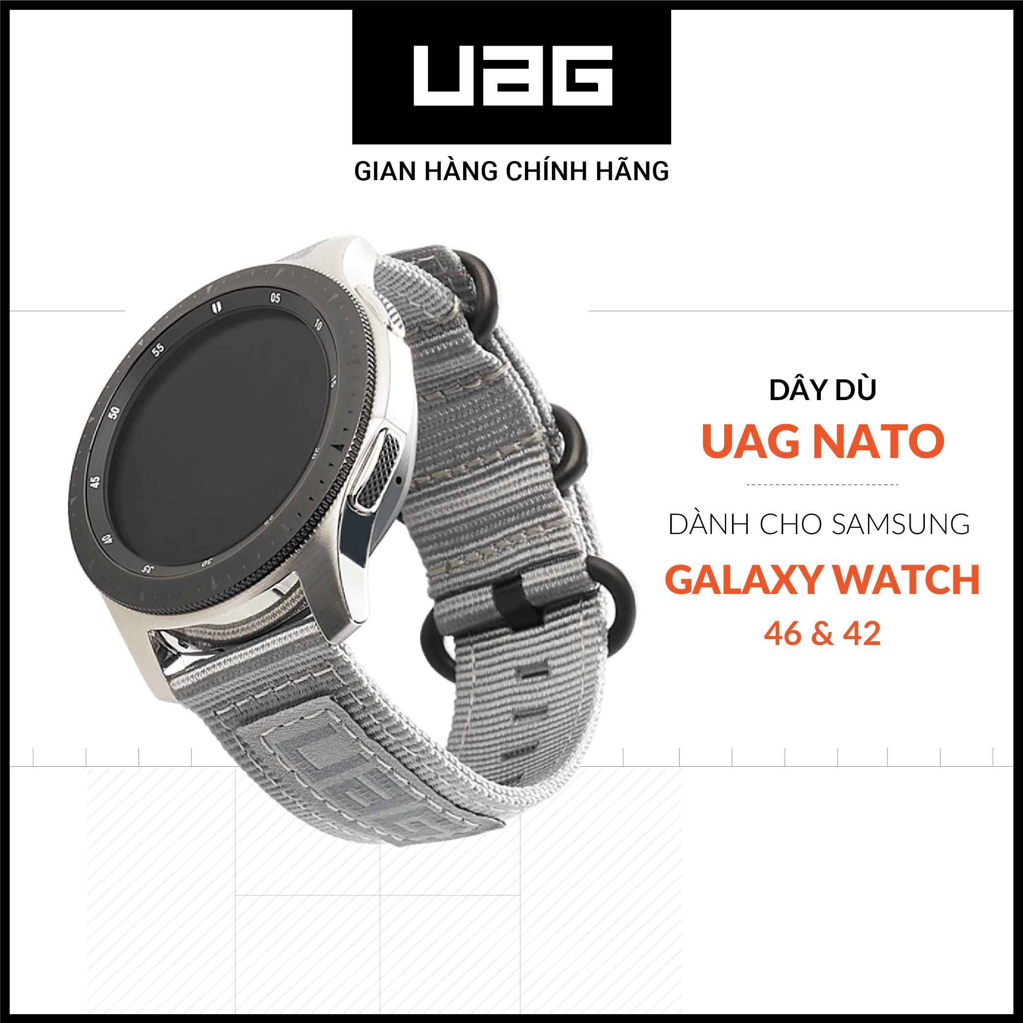 Dây dù UAG Nato cho đồng hồ Samsung Galaxy Watch