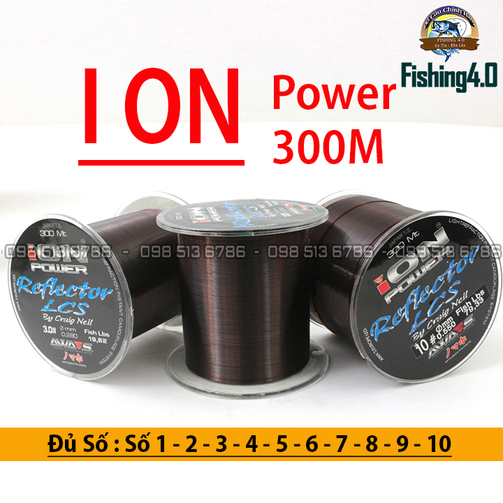 Cước câu cá Ion power 300m màu đồng chất lượng tốt