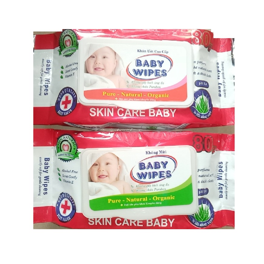 Khăn giấy ướt Baby hương dịu nhẹ 80 gr date 2024