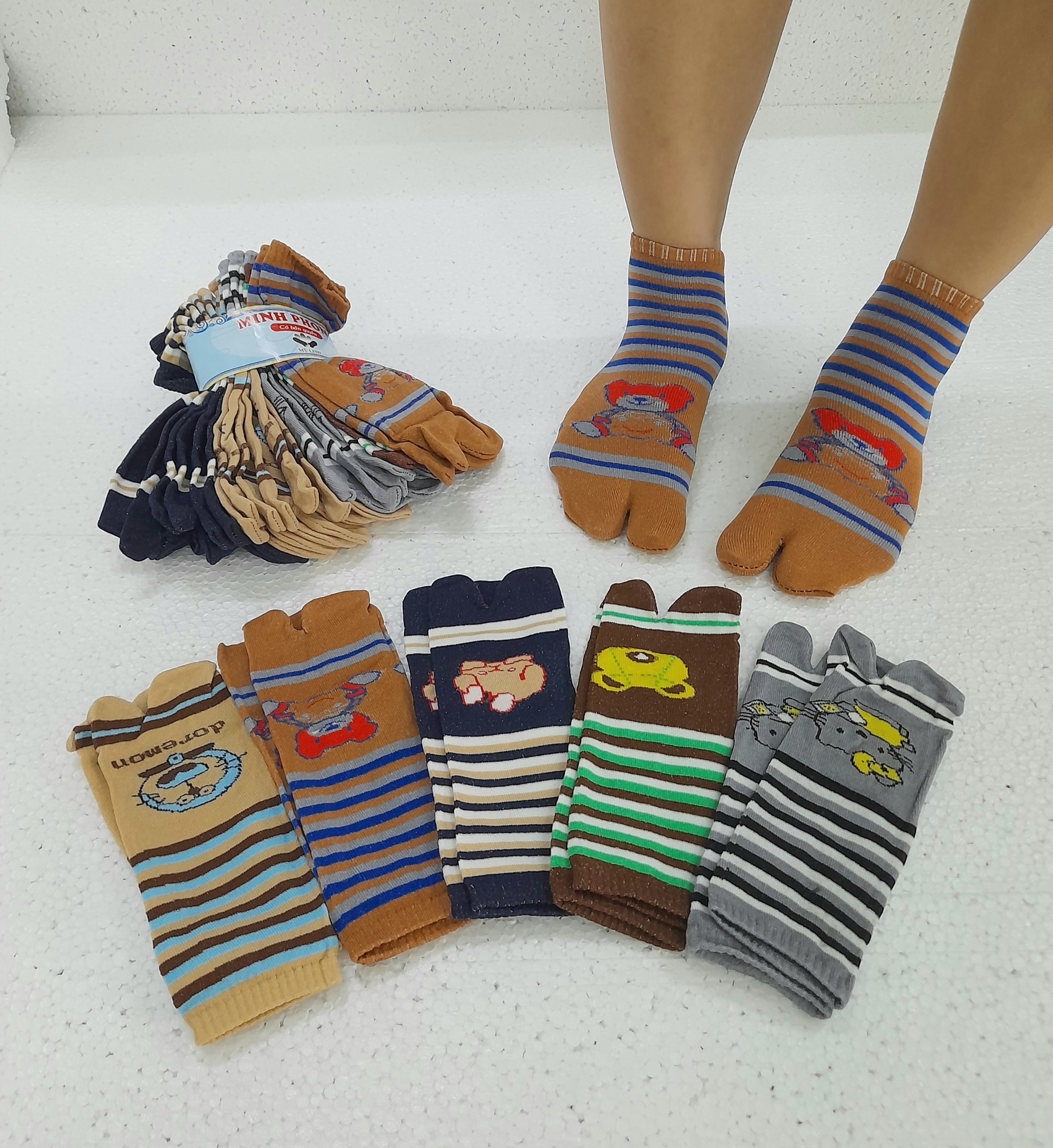 [loại 1] Combo 10 Vớ nữ xỏ ngón Thun 100% Cotton chống nắng, thun mềm mịn, co giãn thấm hút mồ hôi