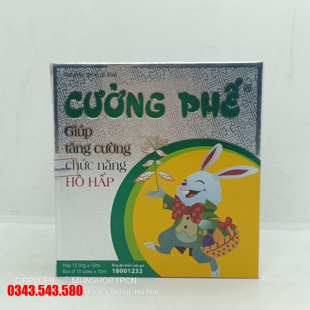 Siro cường phế hộp 10 ống - giúp tăng cường chức năng hô hấp cho bé