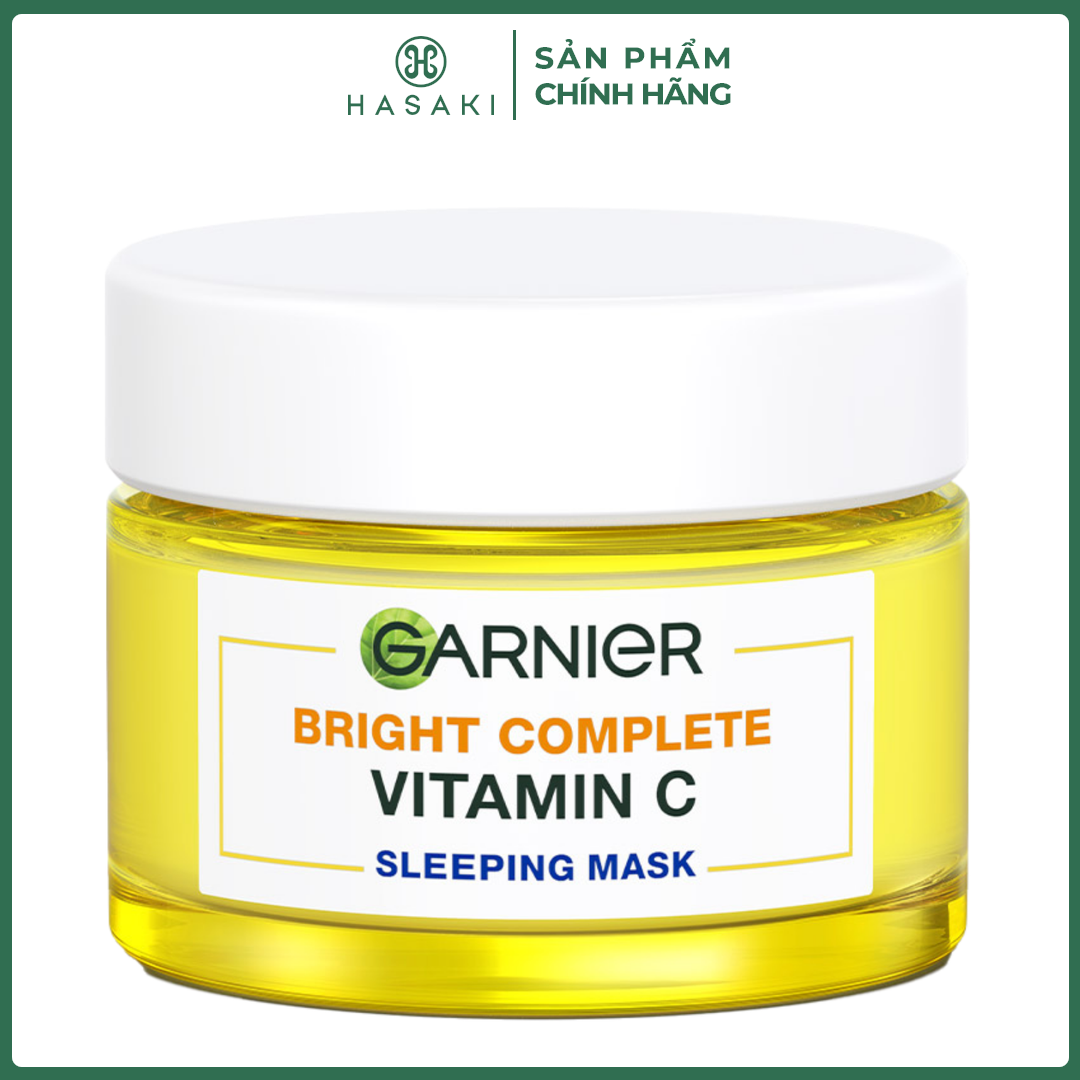 Mặt Nạ Ngủ Garnier Tinh Chất Sữa Chua Sáng Da Ban Đêm 50ml Bright Complete Vitamin C Sleeping Mask Hasaki Sản Phẩm Chính Hãng