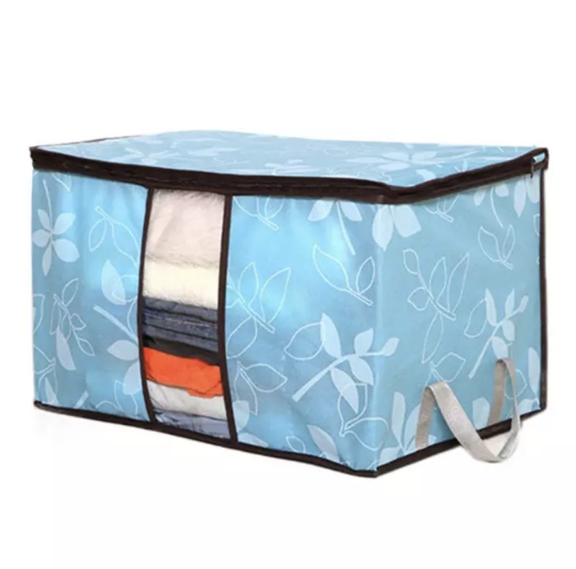 TÚI VẢI NGANG 60 x 42cm in họa tiết cỡ lớn đựng chăn màn quần áo, túi vải không dệt đựng đồ, thùng chứa đồ, túi vải đựng đồ