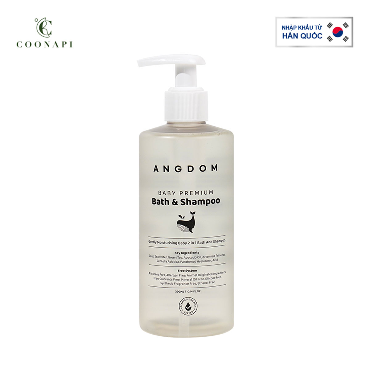Sữa Tắm Gội Toàn Thân Cho Bé Chiết Xuất Thiên Nhiên Dịu Nhẹ Và Dưỡng Ẩm ANGDOM Baby Premium Bath & Shampoo