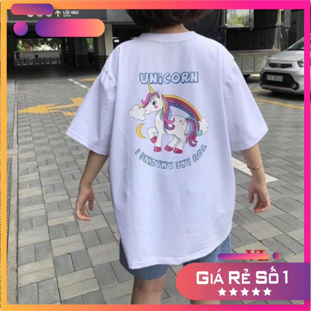 Áo thun nam nữ unisex in hình ngựa uni - p09