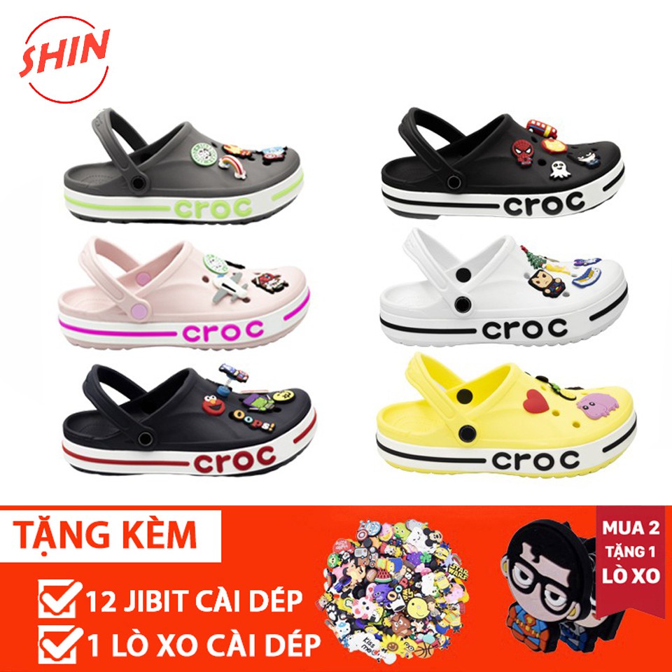 Dép Cross Đế Bánh Mì Sục Bít Đầu Cho Nam Và Nữ Đủ Size 36, 37, 38, 39, 40, 41, 42, 43, 44, Full Màu Trắng Hàng Xuất Khẩu