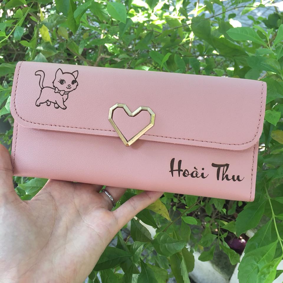 Ví bóp nữ cầm tay - ví nữ dài khắc tên theo yêu cầu - quà 20/10- quà sinh nhật- quà 8/3 - quà noel ý nghĩa cho bạn gái