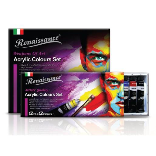 Bộ màu vẽ Renaissance Acrylic 12 màu x12 ML