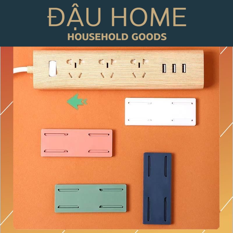 [Tặng miếng dán] Bộ Dán Tường Treo Ổ Cắm Điện, Điều Khiển, Modem, Wifi - Giá Kệ Treo Tường Cố Định - Đậu Home