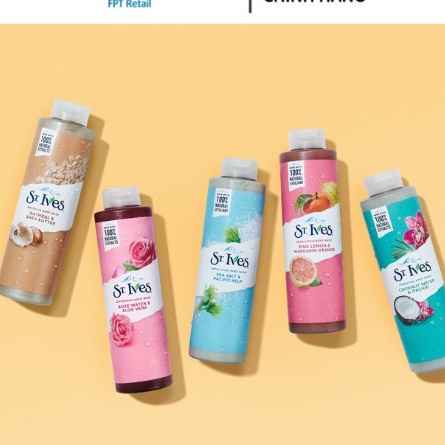 (USA - 650ml) SỮA TẮM ST.IVES BODY WASH TẨY TẾ BÀO CHẾT MẪU MỚI NHẬP KHẨU CHÍNH HÃNG