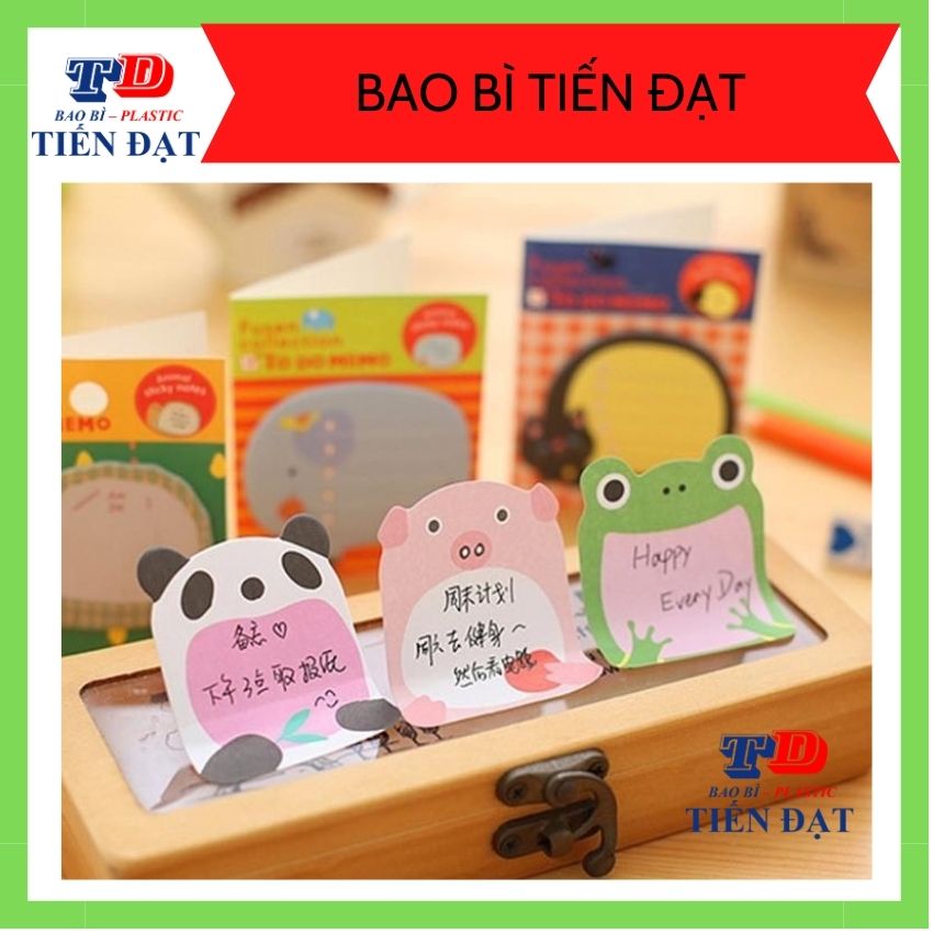 Giấy note ghi chú hình động vật siêu đáng yêu; bao bi tien dat