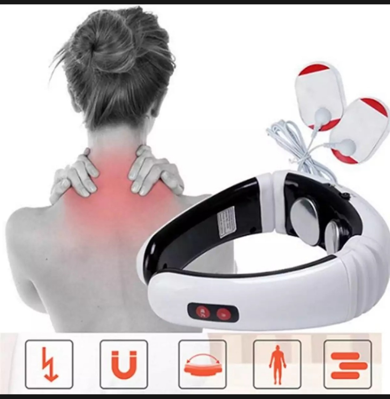 Máy massage cổ - vai - gáy thông minh 3D hình chữ C, điều trị nhức mỏi vai gáy cho Cảm Giác Như Đi Châm Cứu -