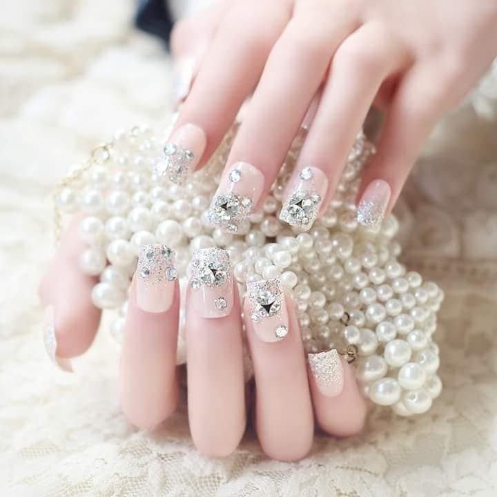 Bộ 24 Móng tay giả , nail giả A53 (keo sẵn sau các ngón tay)