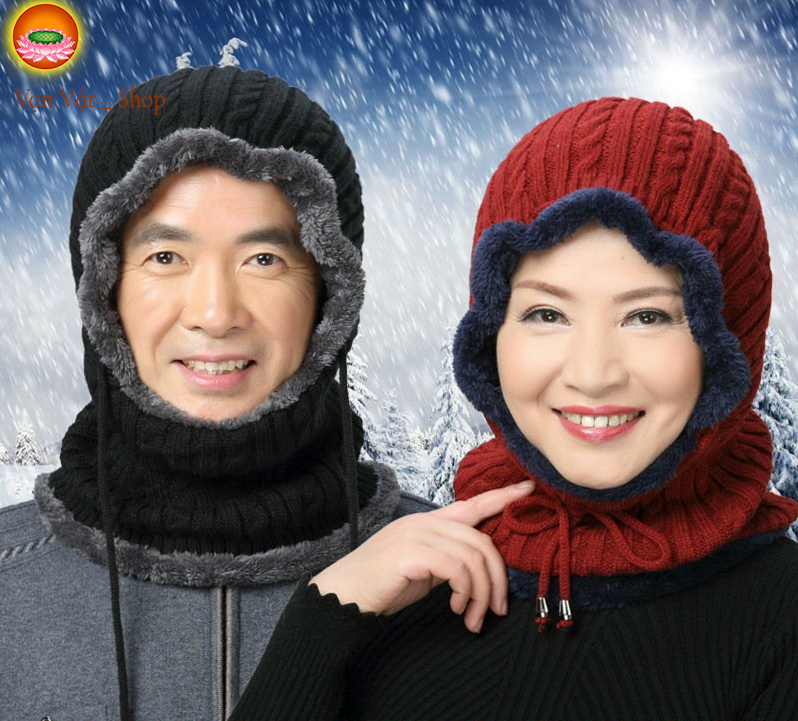 Mũ len cho người già, mũ len cho người cao tuổi, mũ len nỉ, mũ len trùm đầu cho người cao tuổi, mũ len trùm đầu quà tặng Cha mẹ và những người thân yêu