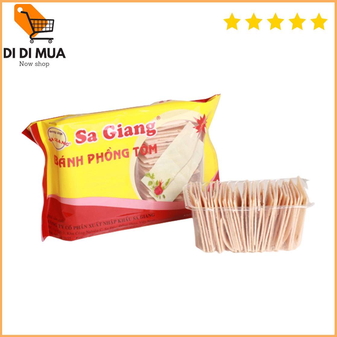 Bánh phồng tôm vuông Sa Giang 400gram (cay) chất lượng hảo hạng