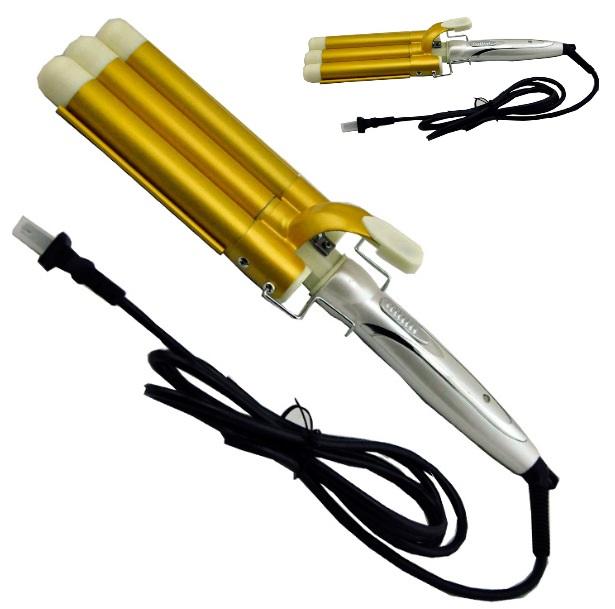 Máy làm xoăn, bấm tóc gọn sóng nước 3 trục - 45w- ceremic Nhật bản