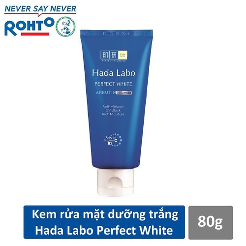Sữa rửa mặt dưỡng trắng Hada Labo Perfect White Cleanser 80g