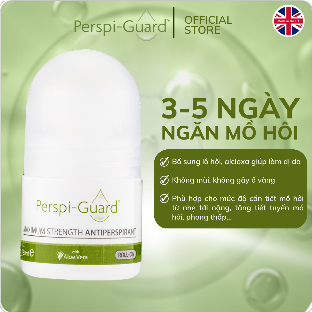 [Voucher giảm 10%] Lăn khử mùi ngăn mồ hôi cao cấp 3-5 ngày Perspi-Guard 30ml