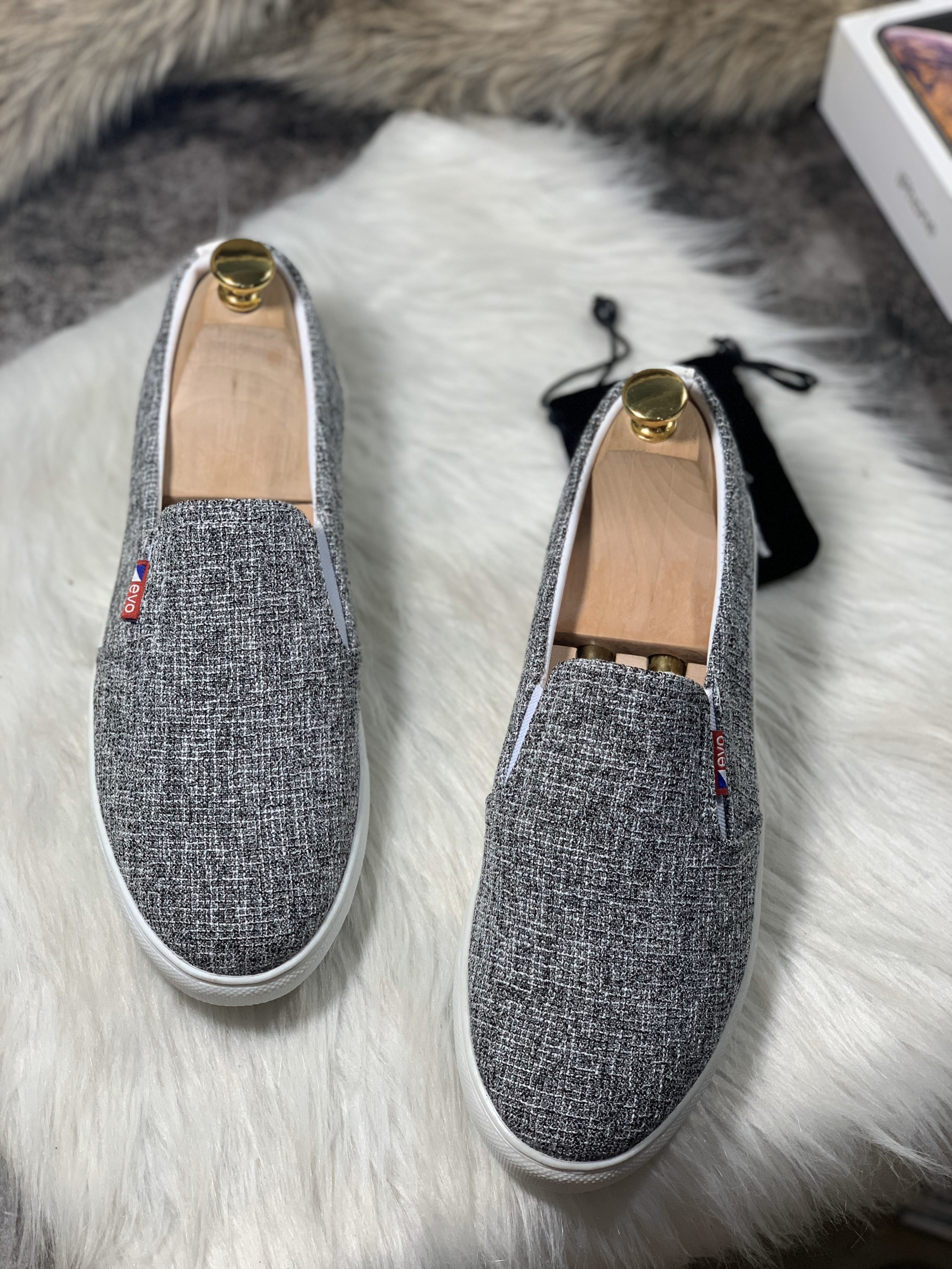 (2 MÀU) Giày lười nam hàng việt nam chất vải thoáng mát