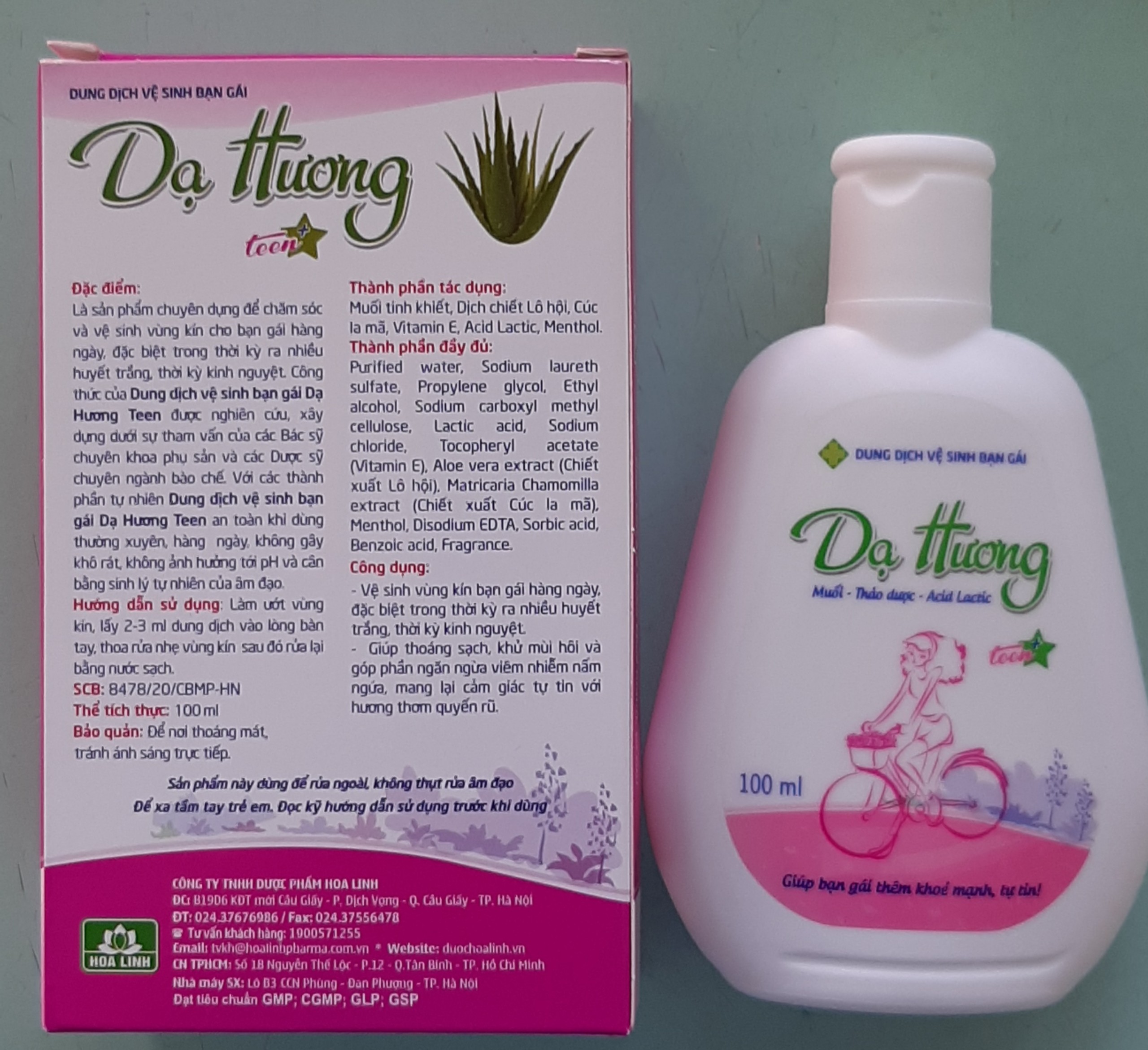 Dung dịch vệ sinh phụ nữ Dạ Hương for teen 100ml- Dạ Hương bạn gái(Dạ Hương Teen) chuyên dùng cho bạ
