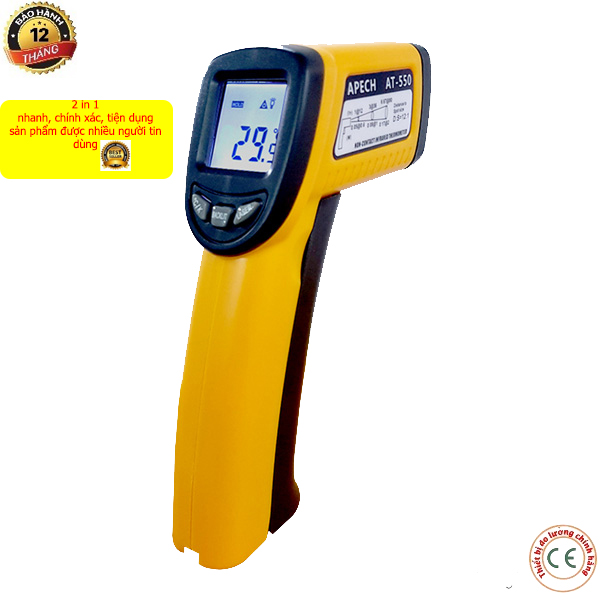 Súng bắn nhiệt độ apech at-550 2 in 1 -50~550 độ c