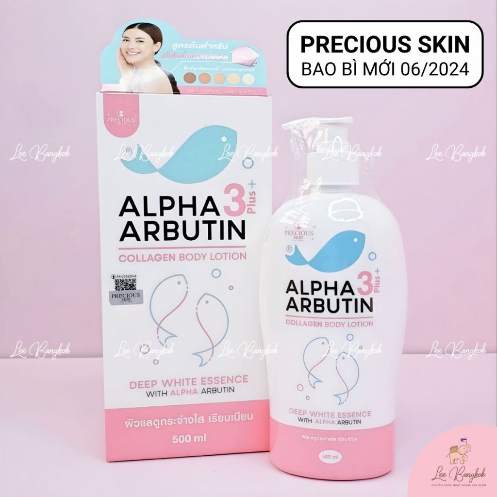 FREESHIP Sữa Dưỡng Thể ALPHA ARBUTIN 3 Plus + Collagen Precious Skin 500ml