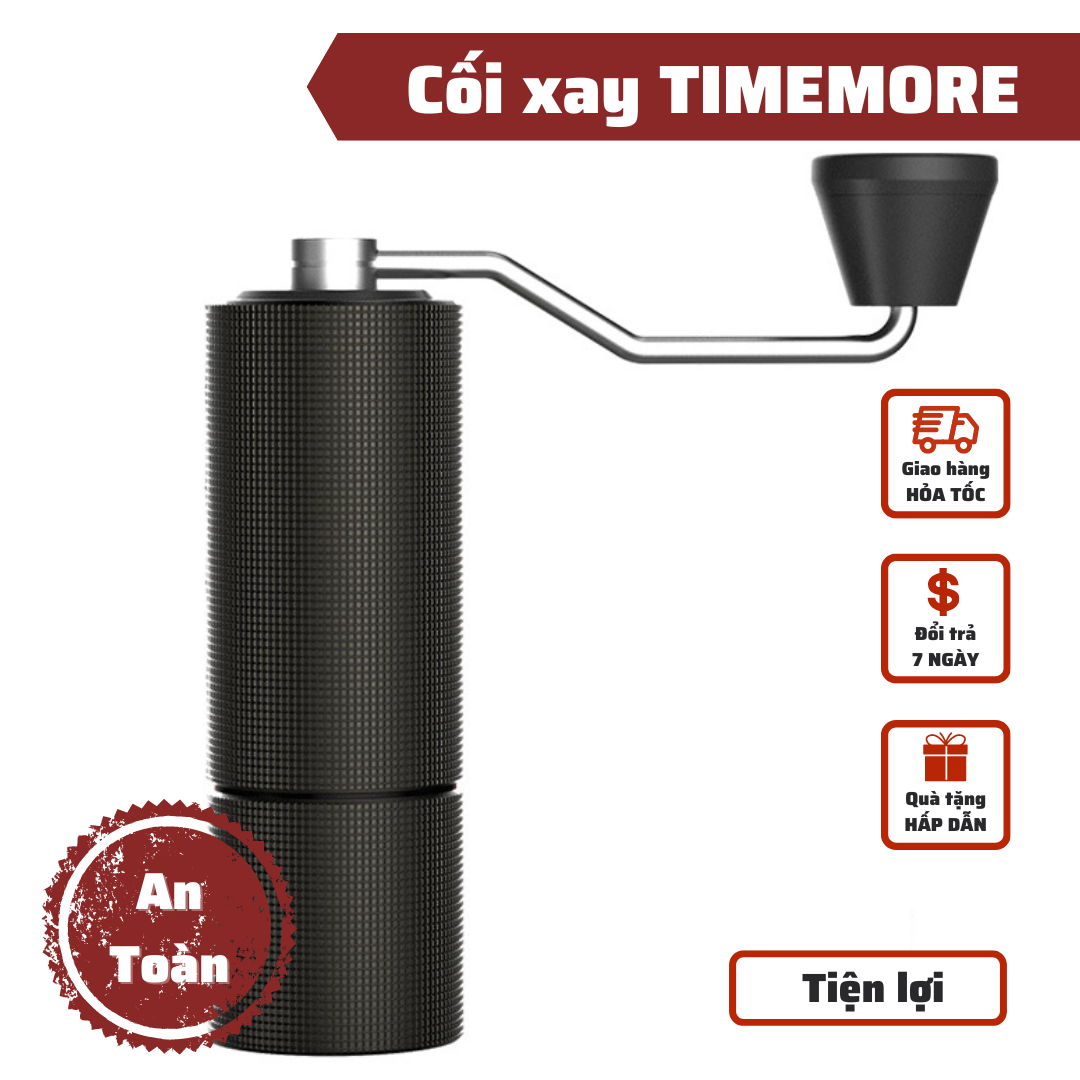 Cối xay cà phê cầm tay TIMEMORE C3 bản 2022 nâng cấp vòng xay trục cố định cối xay cà phê bột nhỏ gọn mang đi du lịch