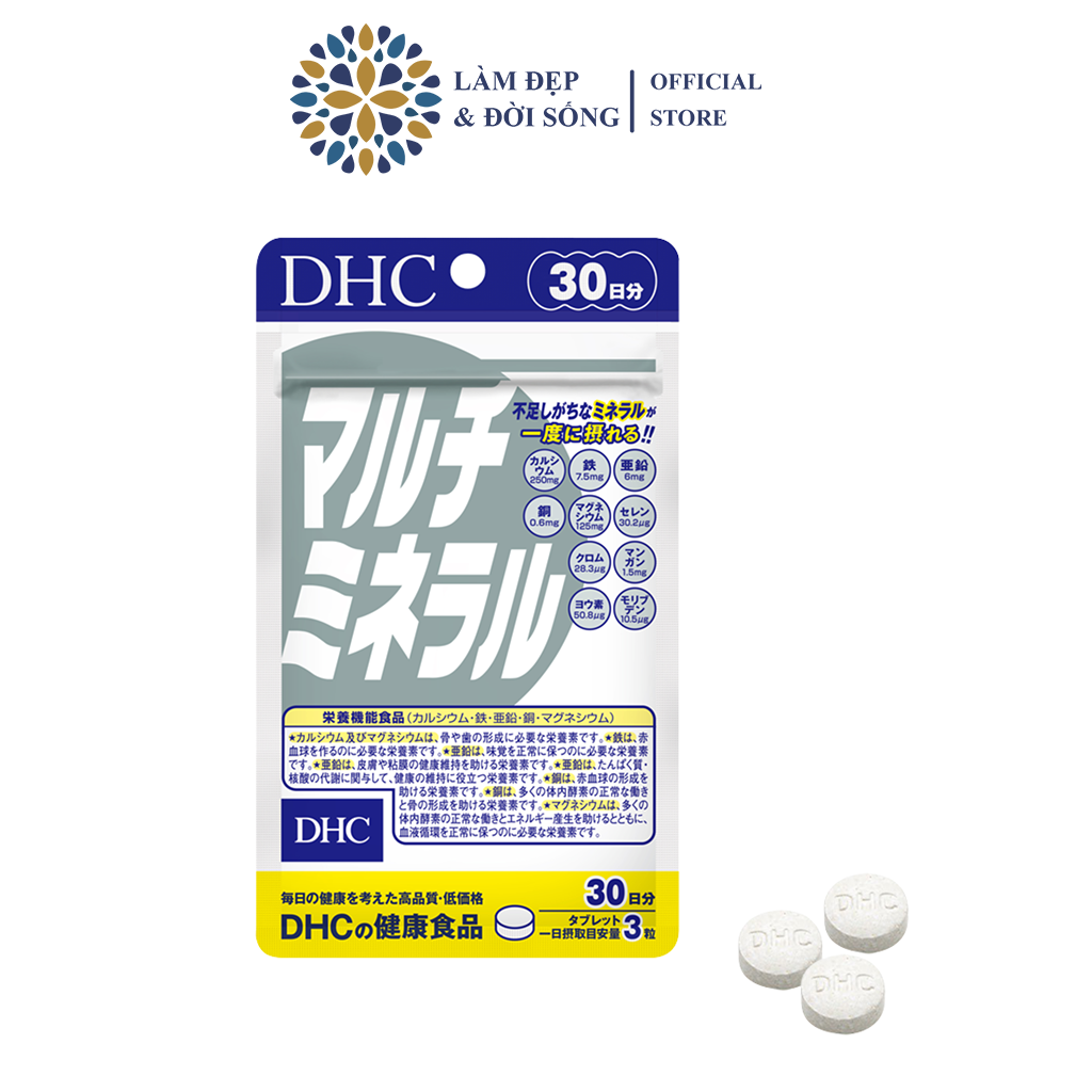 Viên uống khoáng tổng hợp dhc multi minerals 30 ngày