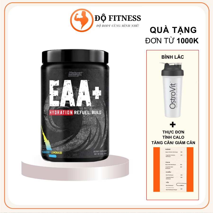 Nutrex eaa + hydration bcaa - 30 lần dùng phục hồi cơ bắp nhanh sau khi tập thể thao, bổ sung điện giải