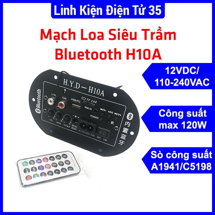 Mạch loa siêu trầm AC 220V 12V 24V kỹ thuật số bluetooth, khuếch đại âm thanh cho loa 8-12 Inch