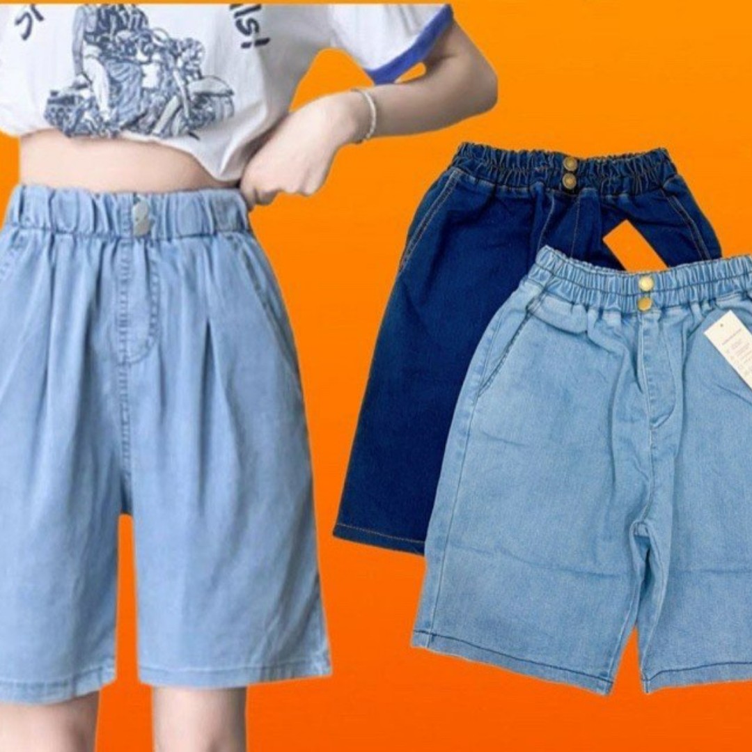 Quần jean nữ ngố lưng thun form rộng loại 1 thoải mái