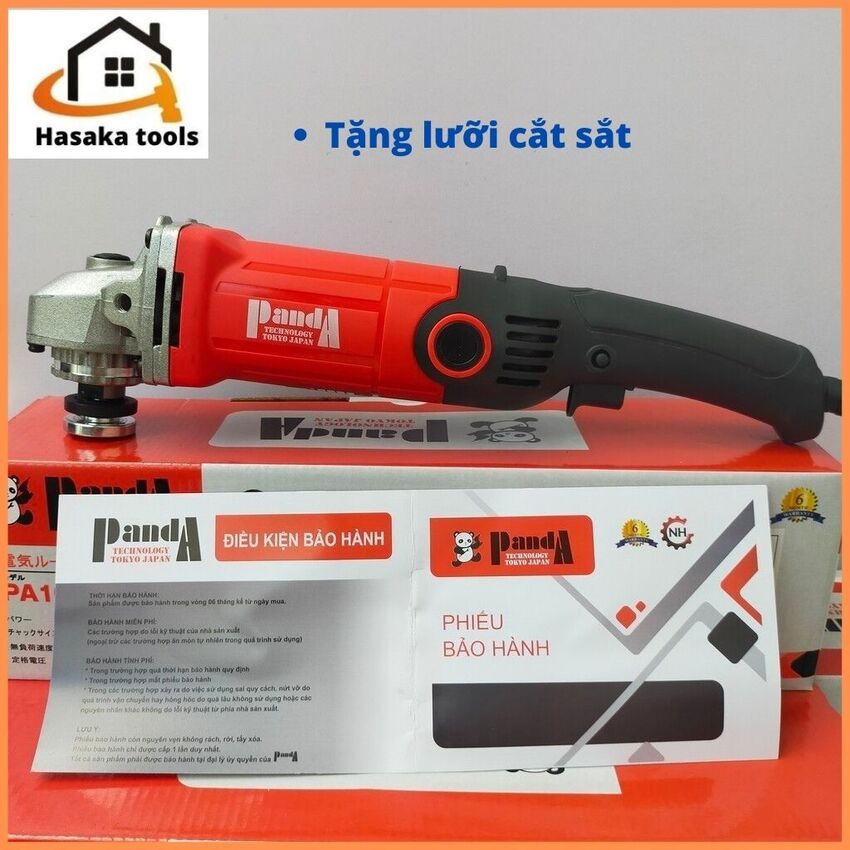 Máy cắt cầm tay panda,công tắc bóp,lưỡi 100mm máy mài góc