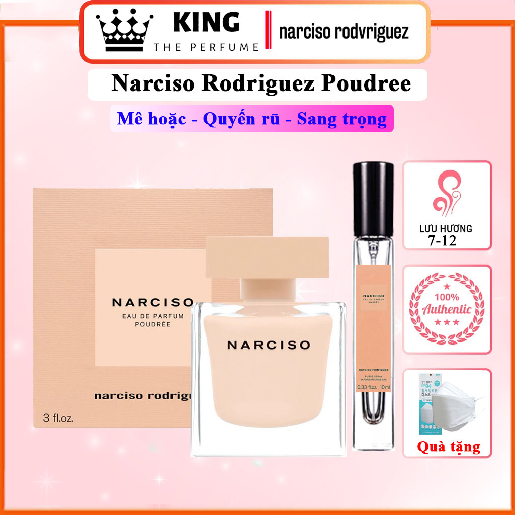 Nước Hoa nữ Nar Poudree Eau De Parfum/nar hồng lùn chiết 5-10-20ml