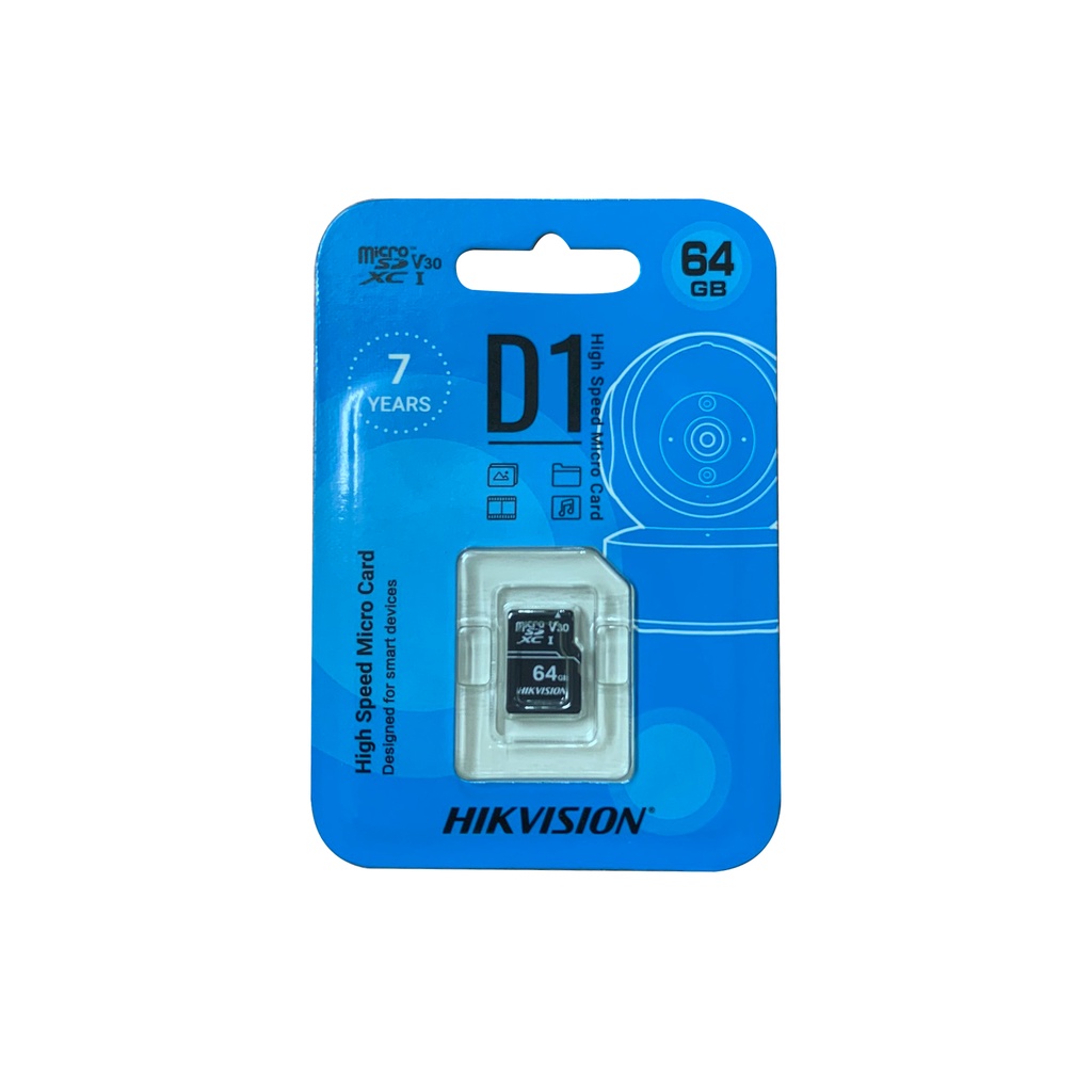 Thẻ Nhớ Hikvision 64G 32GB MicroSD Class 10 D1 Tốc Độ Cao Box Xanh Chuyên