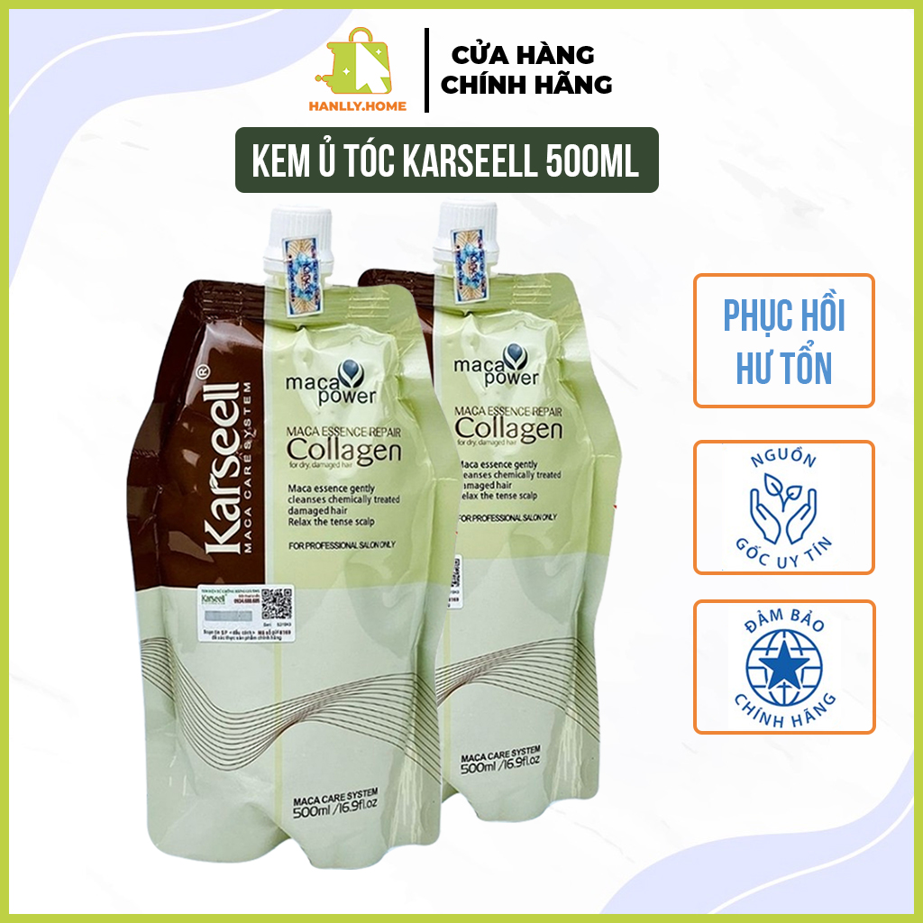 Kem hấp ủ tóc karseell maca power 500ml phục hồi hưu tổn