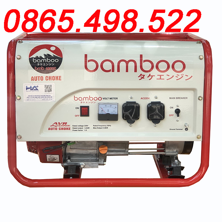 Máy phát điện chạy xăng 3.8kw bamboo 4800c