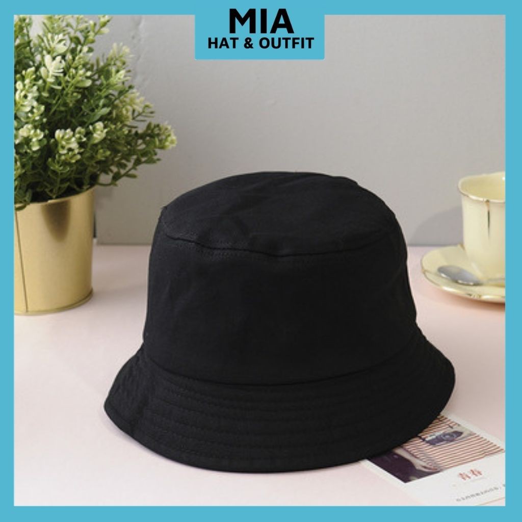 Nón bucket mũ tròn vành thời trang trơn nhiều màu phong cách ulzzang unisex miam02